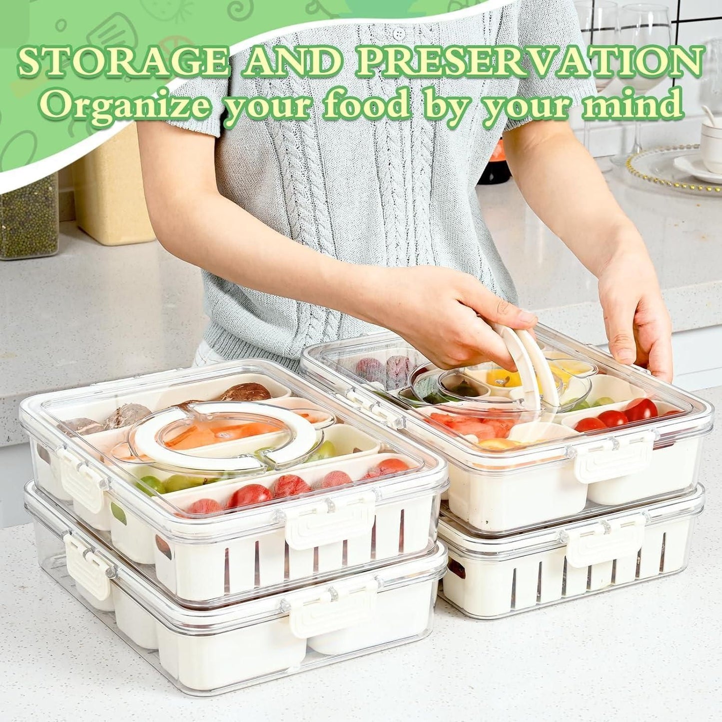 4 Compartment Fridge Storage